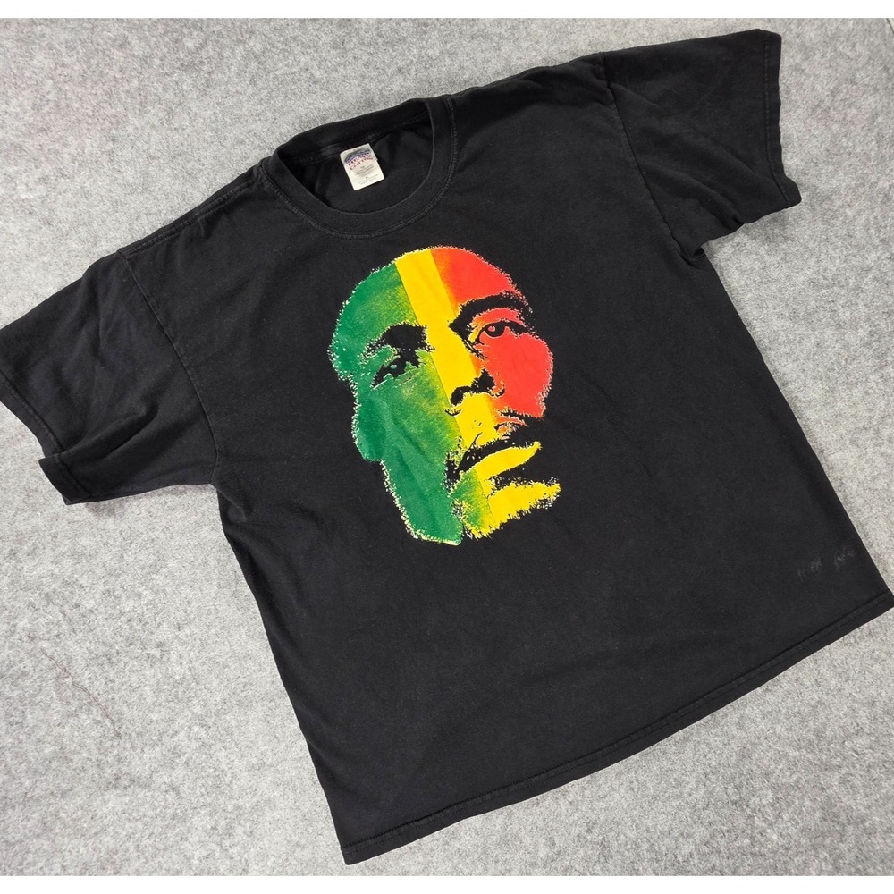 Vintage Bob Marley Y2k Zion T shirt Mens Sz XL Reggae Could You Be Love Black